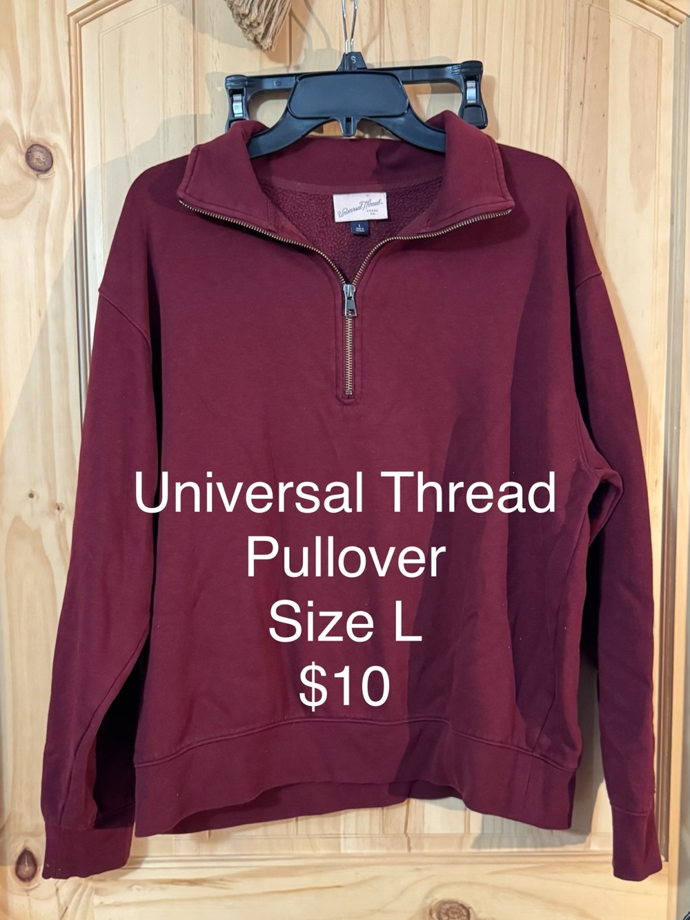 Universal Thread Burgundy Half-Zip Pullover